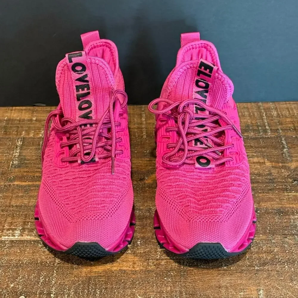 Kundork Womens Running Shoes Tennis Walking‎ Fashion Sneakers Breathable Pink